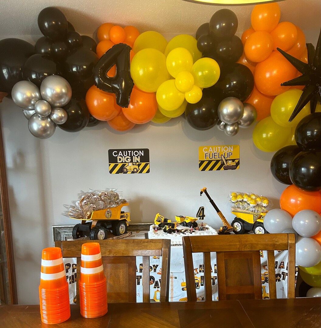 Construction Themed Balloon Arch, Construction Birthday Party, Construction Decoration, Construction Balloon Garland, Construction Balloons